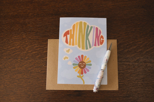 Thinking of You Greeting Card – 5x7 Inch Blank Inside Card for Personal Messages.